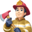firefighter: light skin tone on Facebook