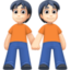 people holding hands: light skin tone on Facebook