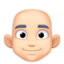 person: light skin tone, bald on Facebook