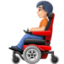 person in motorized wheelchair: light skin tone on Facebook