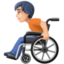 person in manual wheelchair: light skin tone on Facebook