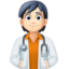 health worker: light skin tone on Facebook