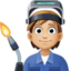 factory worker: medium-light skin tone on Facebook