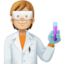 scientist: medium-light skin tone on Facebook