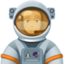 astronaut: medium-light skin tone on Facebook