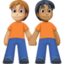 people holding hands: medium-light skin tone, medium-dark skin tone on Facebook