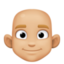 person: medium-light skin tone, bald on Facebook