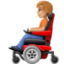 person in motorized wheelchair: medium-light skin tone on Facebook