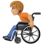 person in manual wheelchair: medium-light skin tone on Facebook
