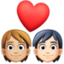couple with heart: person, person, medium-light skin tone, light skin tone on Facebook