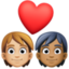 couple with heart: person, person, medium-light skin tone, medium-dark skin tone on Facebook