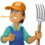 farmer: medium skin tone on Facebook