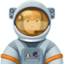 astronaut: medium skin tone on Facebook