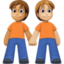 people holding hands: medium skin tone, medium-light skin tone on Facebook