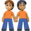 people holding hands: medium skin tone, medium-dark skin tone on Facebook