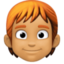 person: medium skin tone, red hair on Facebook