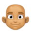 person: medium skin tone, bald on Facebook