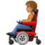 person in motorized wheelchair: medium skin tone on Facebook