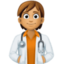 health worker: medium skin tone on Facebook
