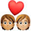 couple with heart: person, person, medium skin tone, medium-light skin tone on Facebook