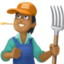 farmer: medium-dark skin tone on Facebook