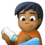 person feeding baby: medium-dark skin tone on Facebook