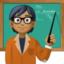 teacher: medium-dark skin tone on Facebook