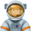 astronaut: medium-dark skin tone on Facebook