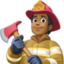 firefighter: medium-dark skin tone on Facebook