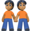people holding hands: medium-dark skin tone on Facebook