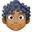 person: medium-dark skin tone, curly hair on Facebook