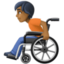 person in manual wheelchair: medium-dark skin tone on Facebook