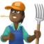 farmer: dark skin tone on Facebook
