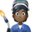 factory worker: dark skin tone on Facebook
