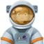 astronaut: dark skin tone on Facebook