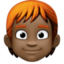 person: dark skin tone, red hair on Facebook