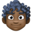person: dark skin tone, curly hair on Facebook