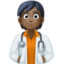 health worker: dark skin tone on Facebook