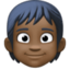 person: dark skin tone on Facebook