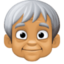 older person: medium skin tone on Facebook
