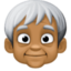 older person: medium-dark skin tone on Facebook