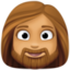 woman: medium skin tone, beard on Facebook
