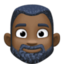 person: dark skin tone, beard on Facebook