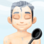 man in steamy room: light skin tone on Facebook