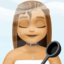 woman in steamy room: medium skin tone on Facebook