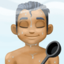 man in steamy room: medium-dark skin tone on Facebook