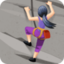 woman climbing: light skin tone on Facebook