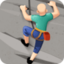 man climbing: light skin tone on Facebook