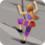 woman climbing: medium-light skin tone on Facebook