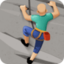 man climbing: medium-light skin tone on Facebook